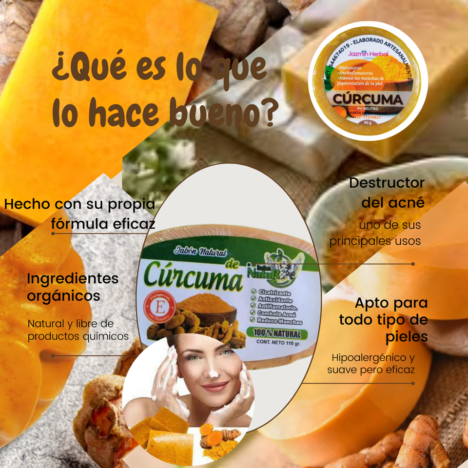 JABON DE CÚRCUMA 100% NATURAL-PREMIUM