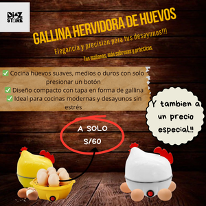 Gallina Hervidora de Huevos – Precisión y diseño para tu cocina🧡🐣